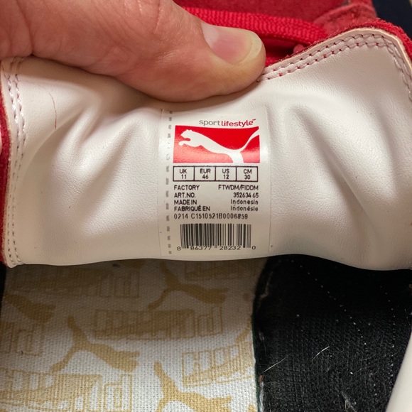 Red Puma Suedes - Sz 12 - Practically Unworn - Picture 6 of 6